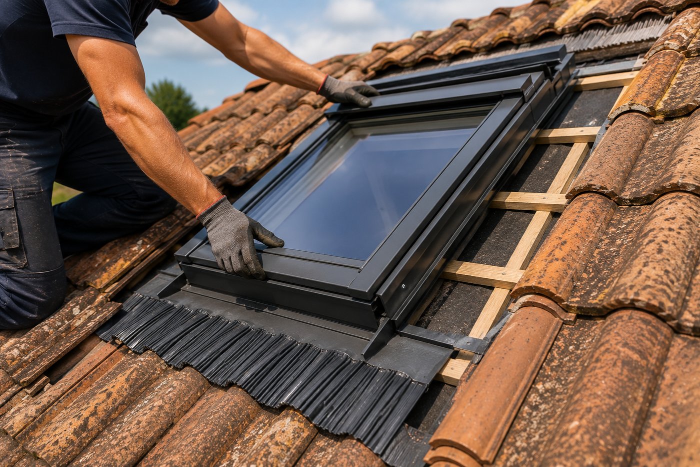 Installation et remplacement de Velux par i.C Couverture à La Crau